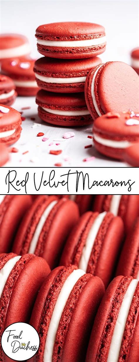 Red Velvet Macarons Italian Method Food Duchess Recipe Macaron