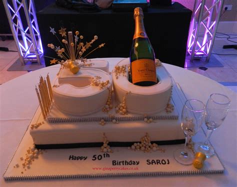 Champagne Themed 50th Birthday Cake Birthday Cake Wine Birthday