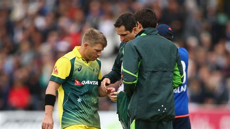 australia opener david warner breaks thumb cricket news sky sports