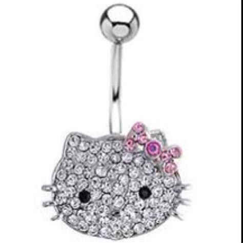 Hello Kitty Belly Button Piercing Jewelry Bellybutton Piercings