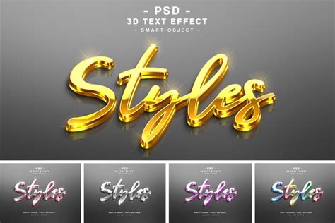 10 Pack 3d Colors Text Style Effect For Photoshop
