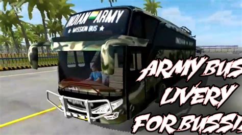 Tourist bus livery (for jet bus 1). Army bus livery for BUSSID|| BUSSID LIVERY - YouTube