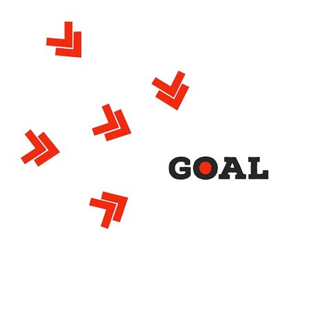 Premium Photo Illustration Of Red Arrow With Text Goal On White