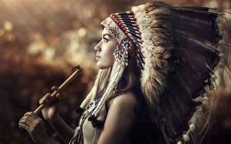 Women Native American Hd Wallpaper By Ilya Novickiy