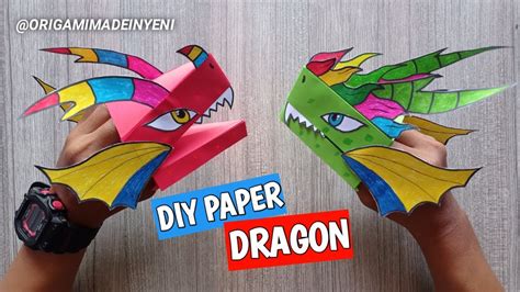 Diy Paper Dragon Puppet Tiktok How To Make A Paper Dragon Youtube