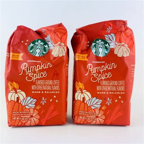 2 Pack Starbucks Pumpkin Spice Limited Edition Fall 2019 Ground Coffee