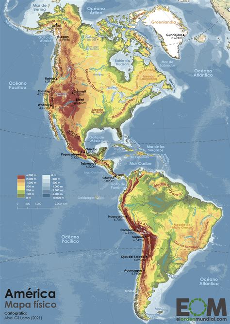 Temporizador Arriba Humano Mapa Fisico America Interactivo Pico Extraño