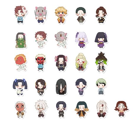 Buy Yjacuing Anime Kimetsu No Yaiba Cute Chibi Reusable Vinyl Stickers