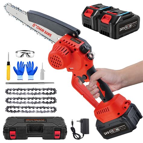 Mini Chainsaw Inch Cordless Mini Chainsaw Battery Powered With V