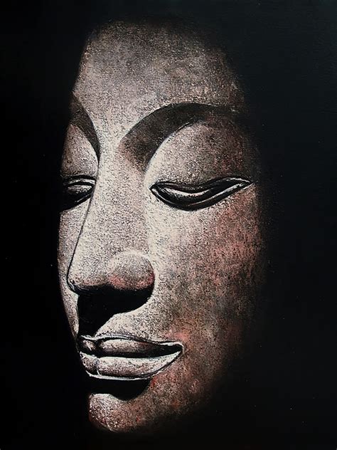 Sandstone Buddha Painting Oil On Canvas Hand Painted