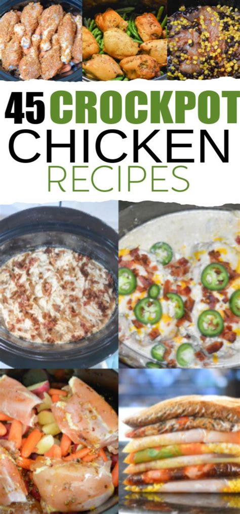Plan Your Weeknight Dinners With Crockpot Chicken Recipes 45 Chicken