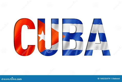 Cuban Flag Text Font Stock Illustration Illustration Of Flag 160232479