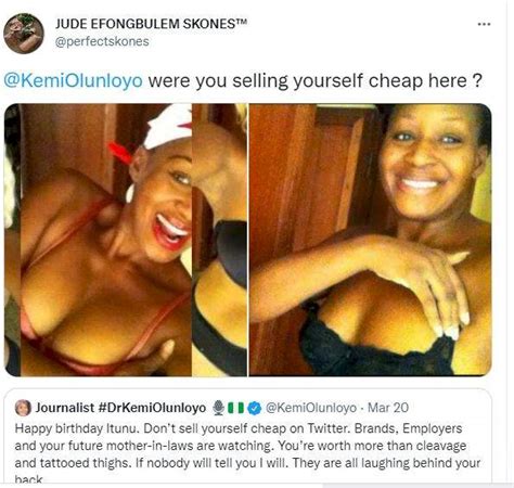 Netizens Dig Up Semi Nude Photos Of Kemi Olunloyo After She Advised An