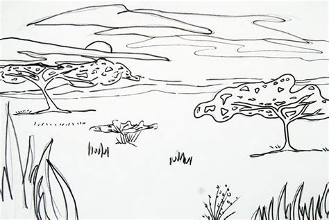 African Savanna Landscape Coloring Pages Coloring Pages