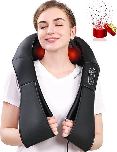 Shiatsu Back And Neck Massager With Heat Deep Kneading Massage For Neck Back Shoulder Foot