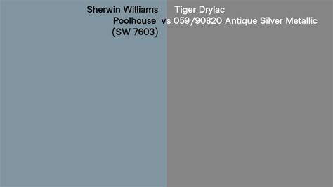 Sherwin Williams Poolhouse SW 7603 Vs Tiger Drylac 059 90820 Antique