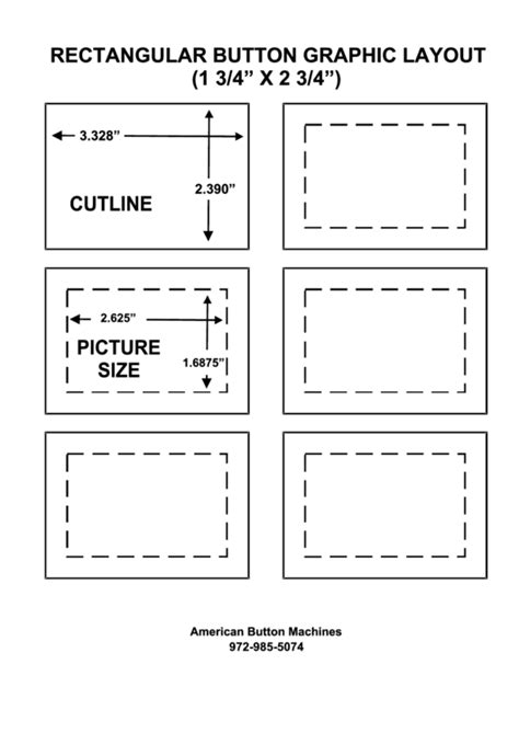 Rectangular Button Graphic Layout Printable Pdf Download