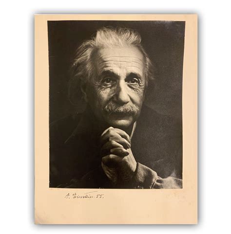 Lot Albert Einstein “the Elusive Moment Of Truth” Signed Portrait