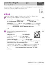 Übungen mit lösungen für die 4./5. Proben Deutsch Klasse 4 Grundschule Grammatik nach ...