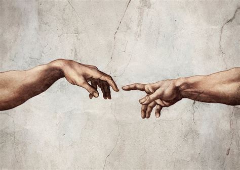 Creation Of Adam Print Hand Wall Art Sistine Chapel Biblical Wall
