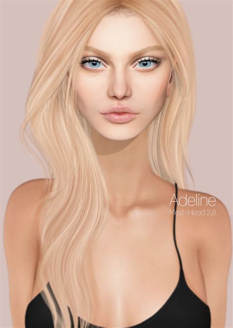 Adeline Mesh Head Collabor88 Second Life Avatar Digital Art Girl