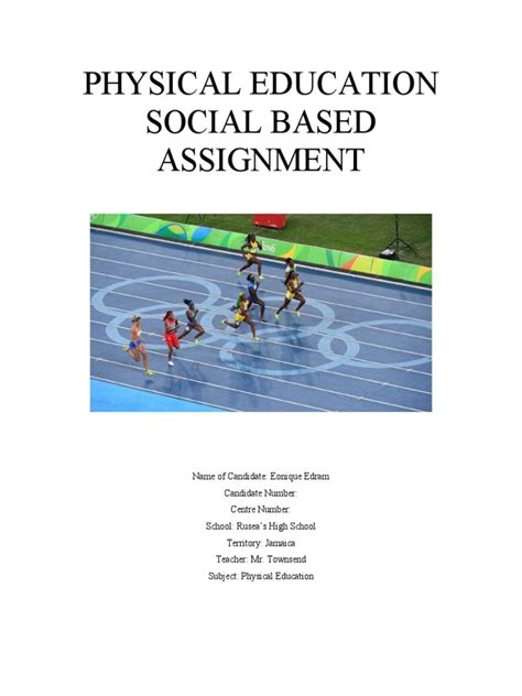 Physical Education Sba 2 Pdf Track And Field Running