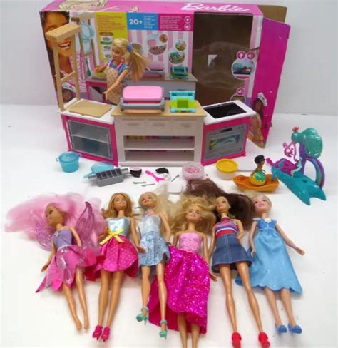 Mattel Barbie Dolls Ultimate Kitchen Playset Play Dough Working Lights And Sound 2453 Picclick