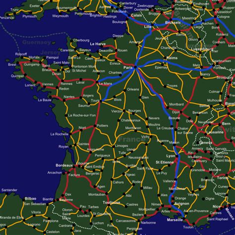 France Rail Travel Map European Rail Guide France France Travel
