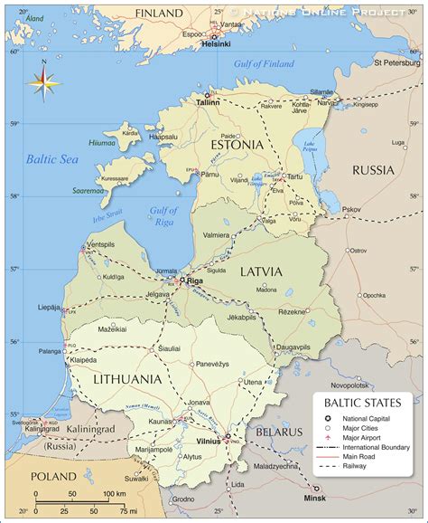 Political Map Of Baltic States Nations Online Project