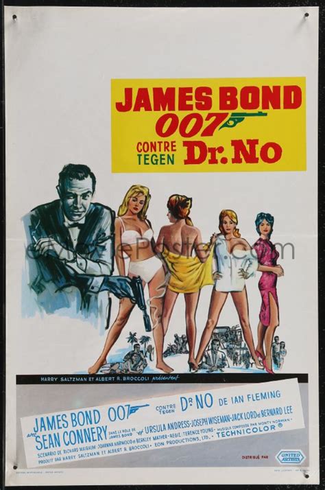 EMoviePoster Com R DR NO Belgian R S Art Of Sean Connery As James Bond With Sexy