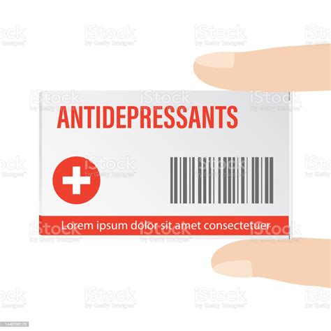 Fingers Holding Antidepressants Packaging Help With Mental Problems