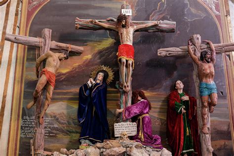 Crucifixion Scene Inside A Church San Photograph By Julien Mcroberts