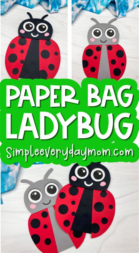 Ladybug Paper Bag Puppet Craft Free Template