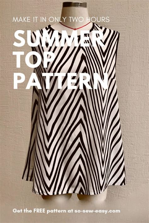 Summer Top Pattern And Tutorial From So Sew Easy J Conlon And Sons