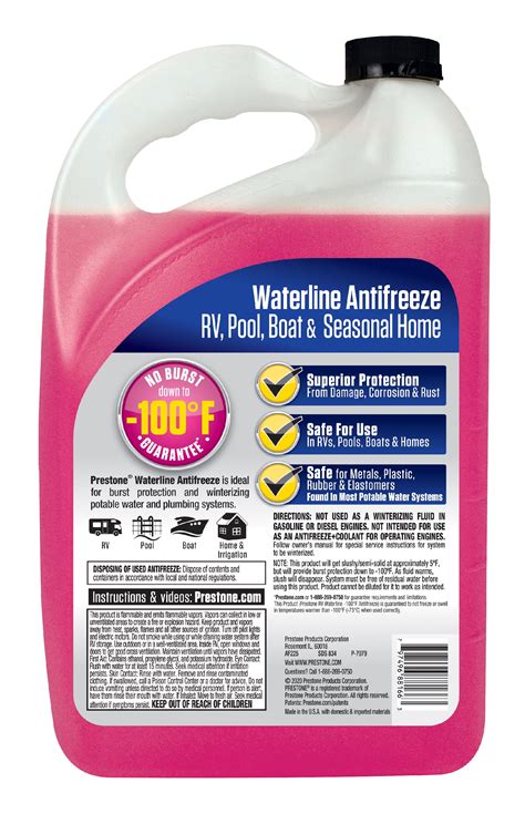 Buy Prestone Waterline/RV Antifreeze - 1 gal; -100° No Burst - Potable