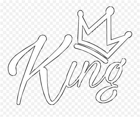 King Crown Couronne Whitecrown Text Textking Kingt Calligraphy Png