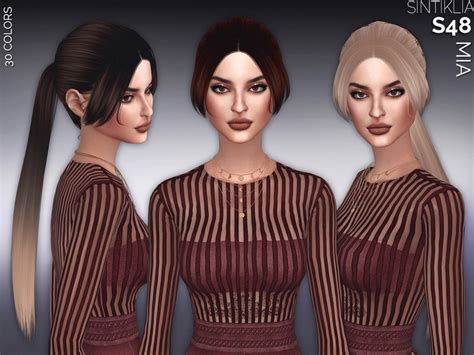 Sintiklia Hair S48 Mia The Sims 4 Catalog