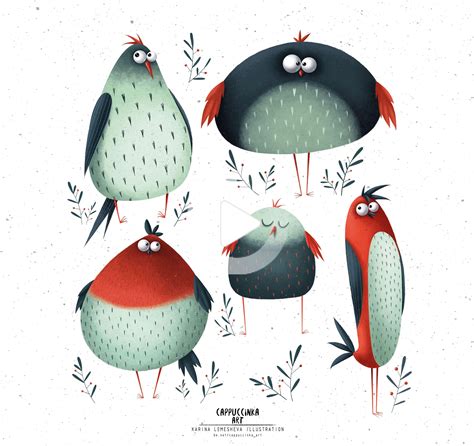 The Birds Bird Illustration Bird Artwork Whimsical Art