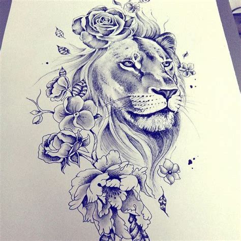 Lioness Tattoo Design Queen Lion Thigh Tattoos For Females Best