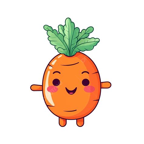 Cute Carrot With Smile Food Fruit Fresh Png Transparent Image And