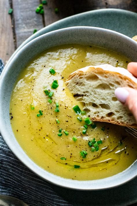 Minute Leek And Potato Soup Vegan A Simple Palate