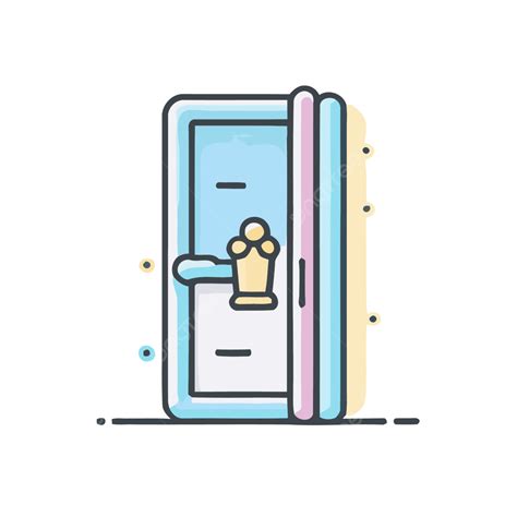 Simple Icon Of A Door Vector A Lineal Icon Depicting Door Prizes On