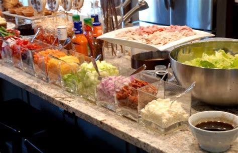 Seriously thinking of doing this for the wedding reception. Life Styled Events | 5 Ways to Make Entertaining Simple | Salad bar, Taco bar, Taco salad bar