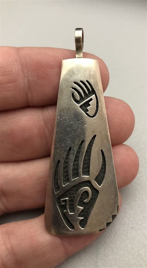 Vintage Hopi Sterling Silver Native American Signed E Gem
