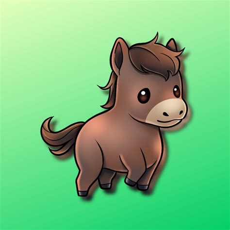Super Kawaii Horse Sticker Adorable Hoovestock Friend For Etsy