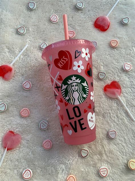 Starbucks Valentine Love Cold Cup Etsy