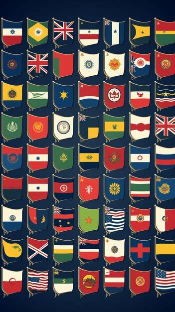 Premium Ai Image Vector Flags Of The World Collection