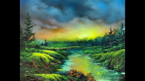 Sunset Creek Oil Painting Paintings By Justin Youtube Painting