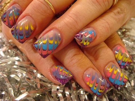 New Design With Gel Paint Nails Nails Acrylic