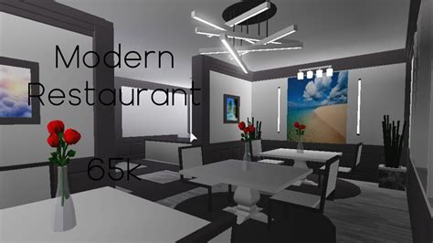 Modern Restaurant 65k Bloxburg Speed Build Youtube